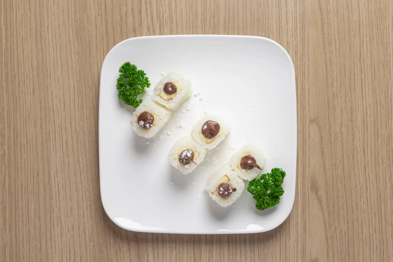 Banana-Nutella dessert maki